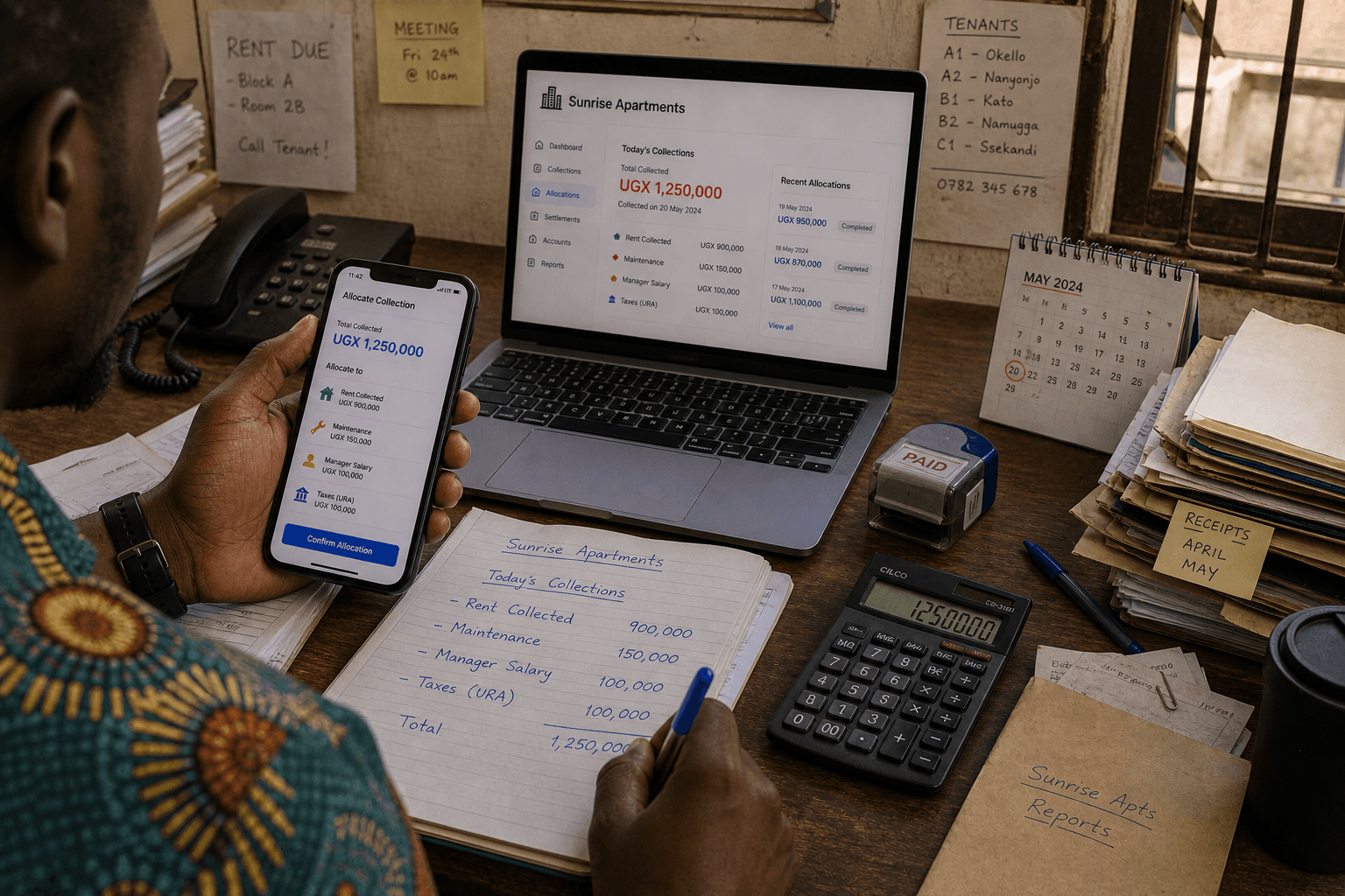 Split and settle funds with control